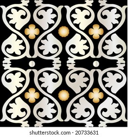 gold floral pattern