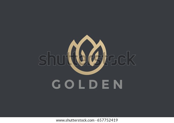 Gold Flower Abstract Logo Design Vector Stock Vector (Royalty Free ...