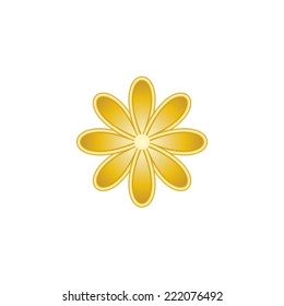 gold flower background : logo vector