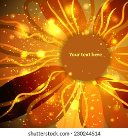 gold flower banner for your text