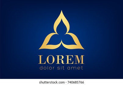 gold flower logo