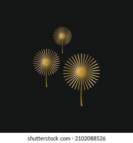 Gold flower ornament element design