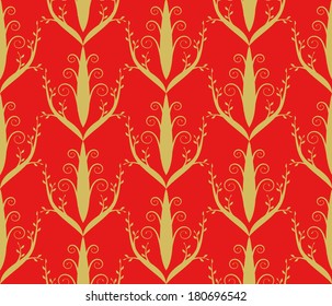 Gold flower pattern. Vector seamless patterns can be used for wallpaper pattern fills and background.