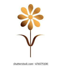 Gold flower vector icon