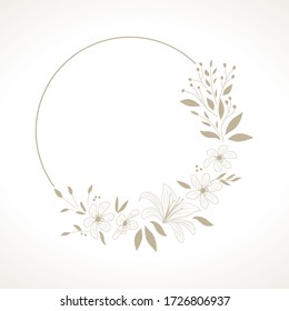 flores doradas, elemento de diseño gráfico vectorial