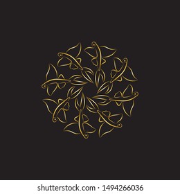 GOLD FLYING FISH VECTOR LOGO