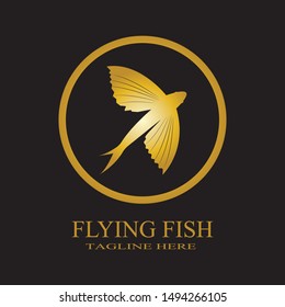 GOLD FLYING FISH VECTOR LOGO