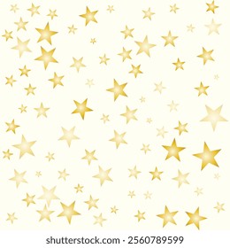 Gold flying stars confetti magic holiday frame