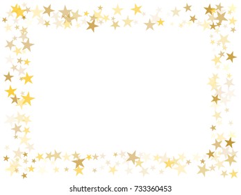 Gold Flying Stars Confetti Magic Christmas Stock Illustration 764464060 ...