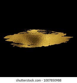 Gold foil brush stroke.
