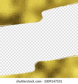 Gold foil brush stroke frame