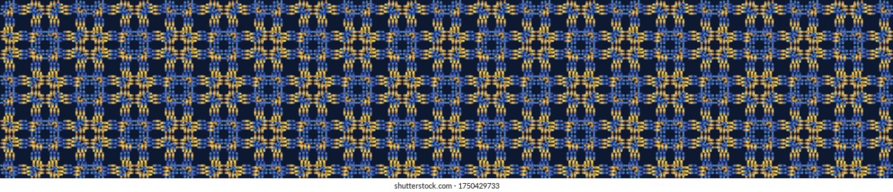 El efecto de la lámina de oro tejido textura del fondo del borde sin soldadura. Tejidos metálicos dorados enrejado. Elegante cartel de estilo lujoso de encaje. Festividad en el borde del borde de la fiesta de invierno. Guarnecido de la cinta brillante del destello