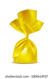 Gold foil food snack pack for candy and other products.