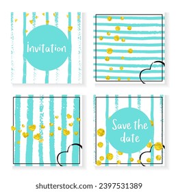 Gold Foil Invitation. Glowing Element. Stripe Glittery Flyer. Scatter Magazine. 14 February Particles Set. Mint Mothers Brochure. Turquoise Polka Concept. Golden Gold Foil Invitation