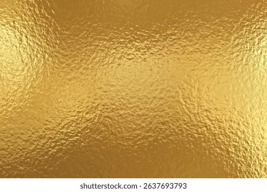 Gold foil leaf background, shiny glass texture vector illustration.