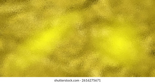 Gold foil leaf texture, glass effect background vector illustration.