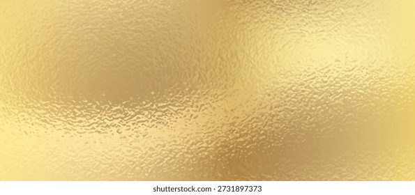 Gold foil leaf texture, glass effect background vector illustration.