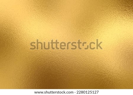 Gold foil leaf texture, glass effect background vector illustration.