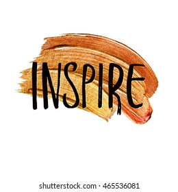 Gold Foil Live Create calligraphic message. Grunge poster template. Modern Calligraphy Lettering. Wall Art Printable Quote. Brush Lettering