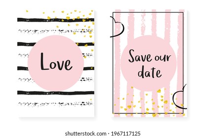 Gold Foil Shimmer. Handdrawn Illustration Set. Pink Marriage Paint. Black Offer. Golden Magic Cover. Rose Mothers Starburst. Stripe Holiday Design. Golden Gold Foil Shimmer