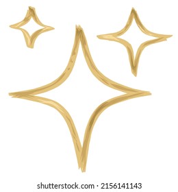 Gold Foil Stars Abstract Art Illustration Vector