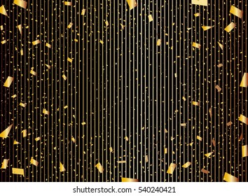 Gold foil and striped background