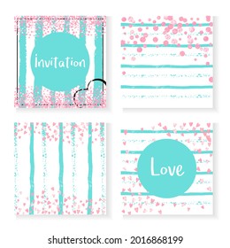 Gold Foil Template. Scandinavian Particle Set. Turquoise Rain Concept. Mint Element. White Stylish Magazine. Pink Abstract Card. Stripe Trendy Design. Stripe Gold Foil Template