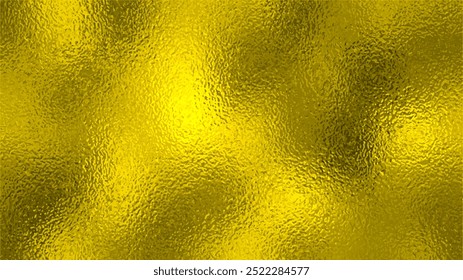 Fondo de textura de lámina de oro con Ilustración vectorial de efecto de vidrio
