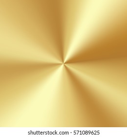 Gold foil texture background. Realistic golden vector elegant, shiny and metal gradient template for gold border, frame, medal design.