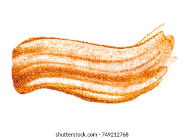Gold Foil Vector Illustration. Watercolor Texture Paint Stain Abstract Shining Brush Stroke for you Amazing Design Project. White background