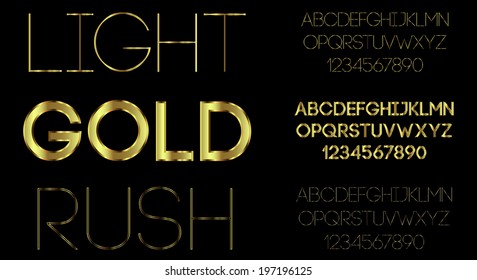 Gold font