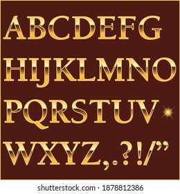 gold font for design, EPS vector format which is editable and scalable without quality loss.