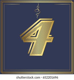 gold font.typeface.Alphabet  4