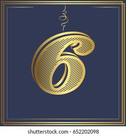 gold font.typeface.Alphabet  6