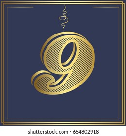 gold font.typeface.Alphabet  9