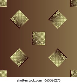 Gold in the form of a frame patterned square tiles (vector EPS 10)