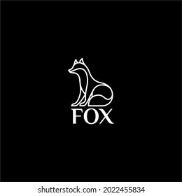 gold fox line vector logo, clean, stylish and elegant
