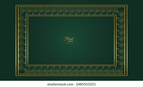 Gold frame beautiful retro background design and pattern Frame 