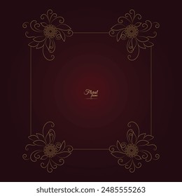 Gold frame beautiful retro background design and pattern Frame 