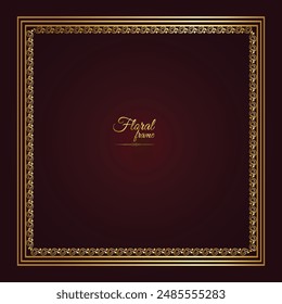 Gold frame beautiful retro background design and pattern Frame 