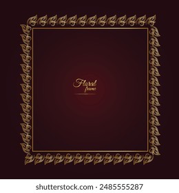 Gold frame beautiful retro background design and pattern Frame 