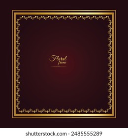 Gold frame beautiful retro background design and pattern Frame 