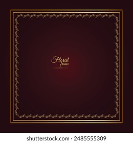 Gold frame beautiful retro background design and pattern Frame 