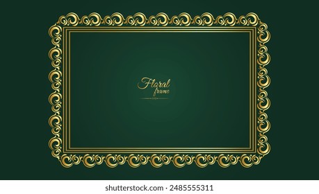 Gold frame beautiful retro background design and pattern Frame 