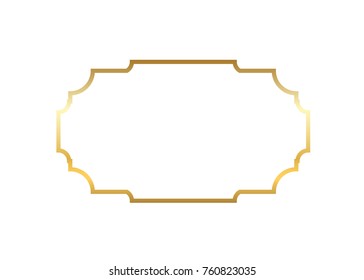 Similar Images, Stock Photos & Vectors of Gold frame. Beautiful simple ...