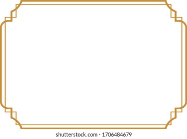 Vector de diseño de borde de marco dorado 