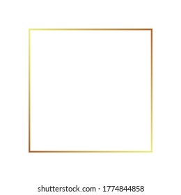 Gold frame border golden vector thin boarder square element