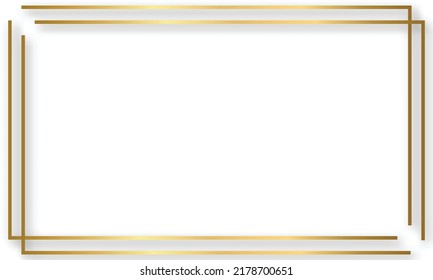 gold Frame border line page vector vintage simple

