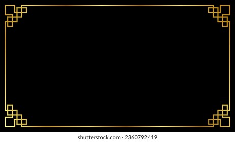 Gold frame and border vector design. Premium frame and border with gold line vector design.