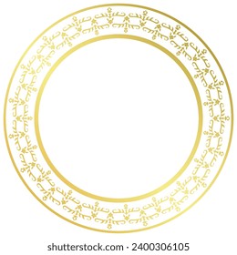 gold frame circle pattern For medals and awards
